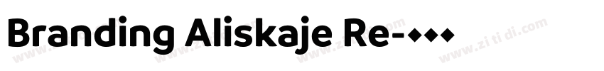 Branding Aliskaje Re字体转换